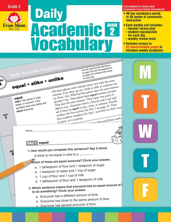 [Sách] Daily Academic Vocabulary Grade 2 - Sách giấy gáy xoắn