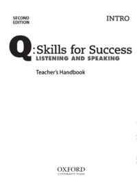 [Sách] Q:Skills for Success INTRO Listening and Speaking (Second Edition) Teacher's Handbook  – Sách giấy gáy xoắn