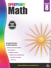 [Sách] Spectrum Math Grade 8 (có kèm đáp án) – Sách giấy gáy xoắn