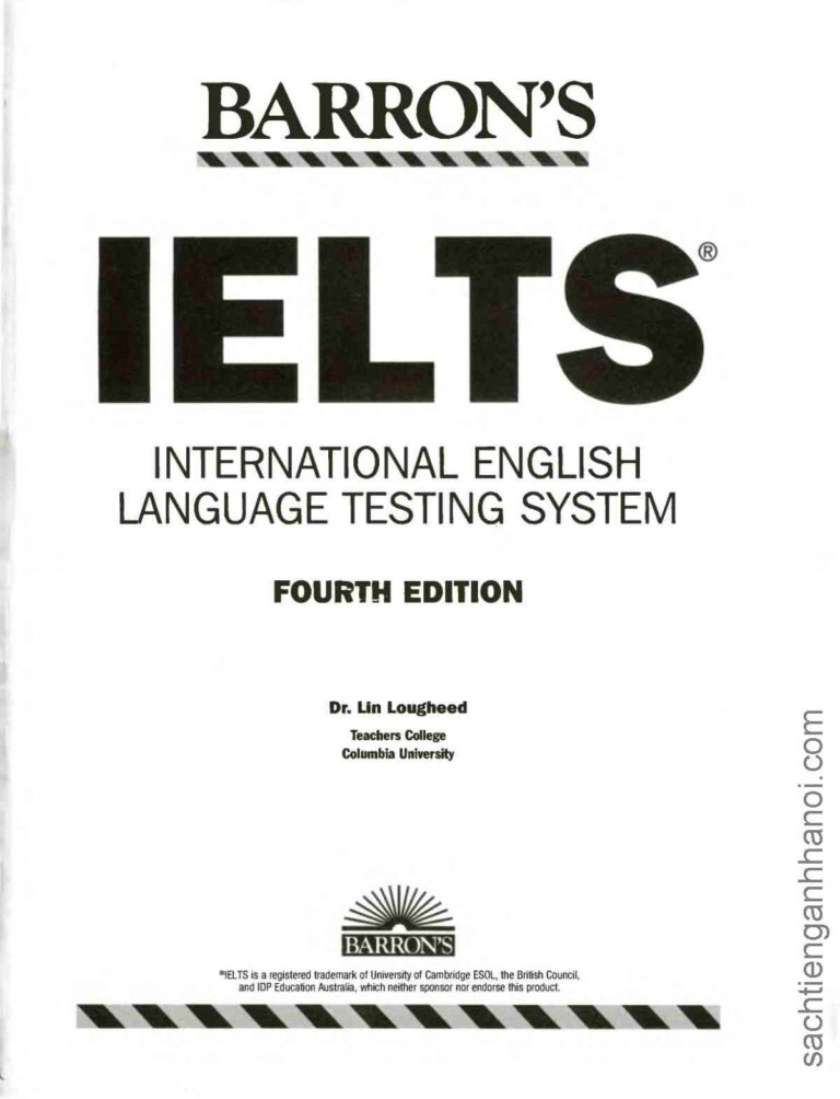 Sách Barrons Ielts International English Language Testing System 4th