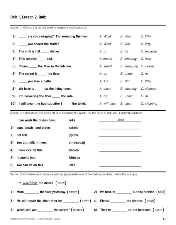 [Sách] Rosetta Stone English British Level 3 Pupil Workbook with Key ...