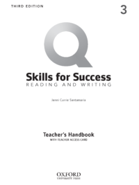 [Sách] Q:Skills for Success Level 3 Reading and Writing Teacher's Handbook (Third Edition) – Sách giấy gáy xoắn