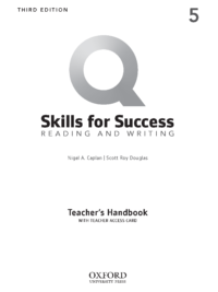 [Sách] Q:Skills for Success Level 5 Reading and Writing Teacher's Handbook (Third Edition) – Sách giấy gáy xoắn