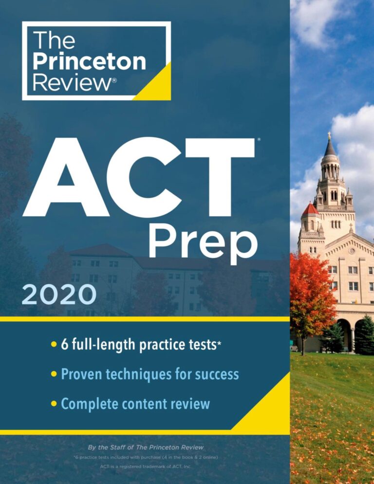 [DOWNLOAD PDF] The Princeton Review ACT Prep 2020 6 FullLength