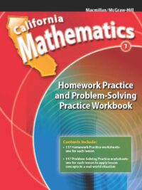 [Sách] California Mathematics Grade 1 Homework Practice and Problem-Solving Practice Workbook - Sách giấy gáy xoắn