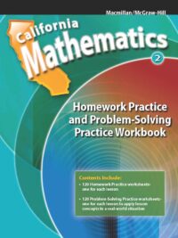 [Sách] California Mathematics Grade 2 Homework Practice and Problem-Solving Practice Workbook - Sách giấy gáy xoắn