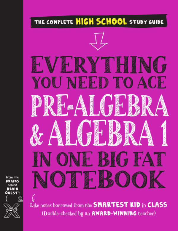 [Sách] Everything You Need to Ace Pre-Algebra and Algebra I in One Big Fat Notebook (Big Fat Notebooks) by Workman Publishing  - Sách giấy gáy xoắn