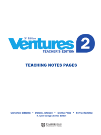 [Sách] Cambridge Ventures 2 TEACHER'S EDITION (3rd Edition) [TEACHING NOTES PAGES] - Sách giấy gáy xoắn