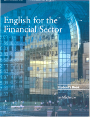 [Sách] Cambridge English for the Financial Sector Student's Book (Professional English) - Sách giấy gáy xoắn