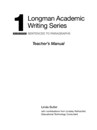 [DOWNLOAD PDF] Longman Academic Writing Series level 1 - TEACHER'S MANUAL (published in 2020) [1]