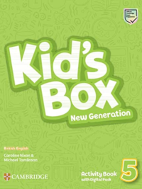 [Sách] Kid's Box New Generation Level 5 Activity Book (2023 British English ) - Sách giấy gáy xoắn