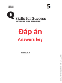 [Sách] Q:Skills for Success 5 Listening and Speaking  (Second Edition) - ĐÁP ÁN (Answers key) (MUA TẢI VỀ) [1]