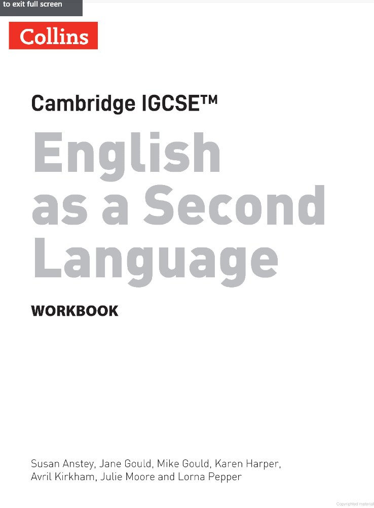 [Sách] Collins Cambridge IGCSE English as a Second Language Workbook ...