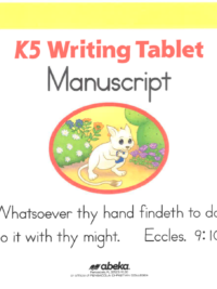 [Sách] Abeka K5 : K5 Writing Tablet Cursive Second Edition A beka Book - Sách giấy gáy xoắn