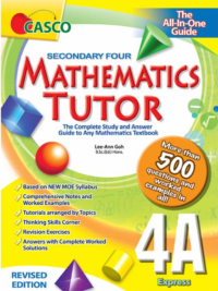 [Sách] Casco Mathematics Tutor Secondary 4A (có đáp án)- Sách toán Singapore cấp 2 - Sách giấy gáy xoắn