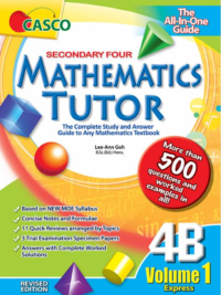 [Sách] Casco Mathematics Tutor Secondary 4B Volume 1 (có đáp án)- Sách toán Singapore cấp 2 - Sách giấy gáy xoắn