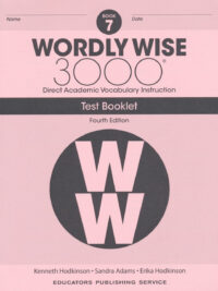 [Sách] Wordly Wise 3000 Book 7 Test Booklet (4th edition) - ĐÃ BAO GỒM ĐÁP ÁN - Sách giấy gáy xoắn